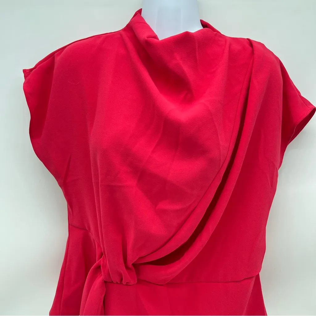 Zara Vibrant Hot Pink Asymmetrical Dress-Size Dress L - Image 2