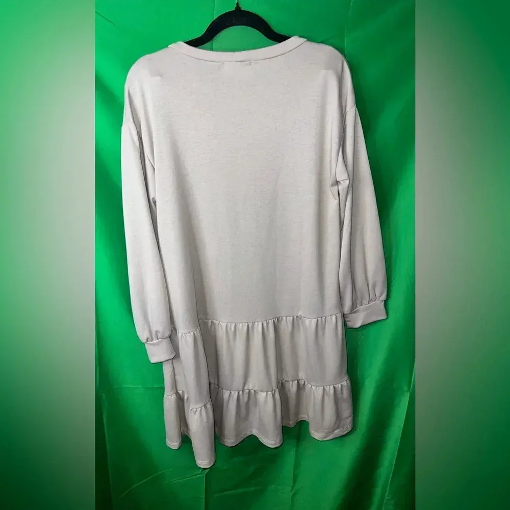 French Grey Dress size Medium - Image 3