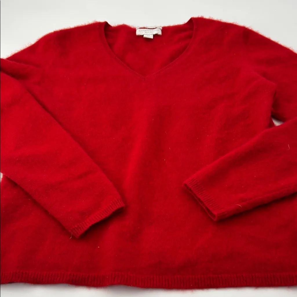 Charter Club Red V-Neck Sweater - Image 8