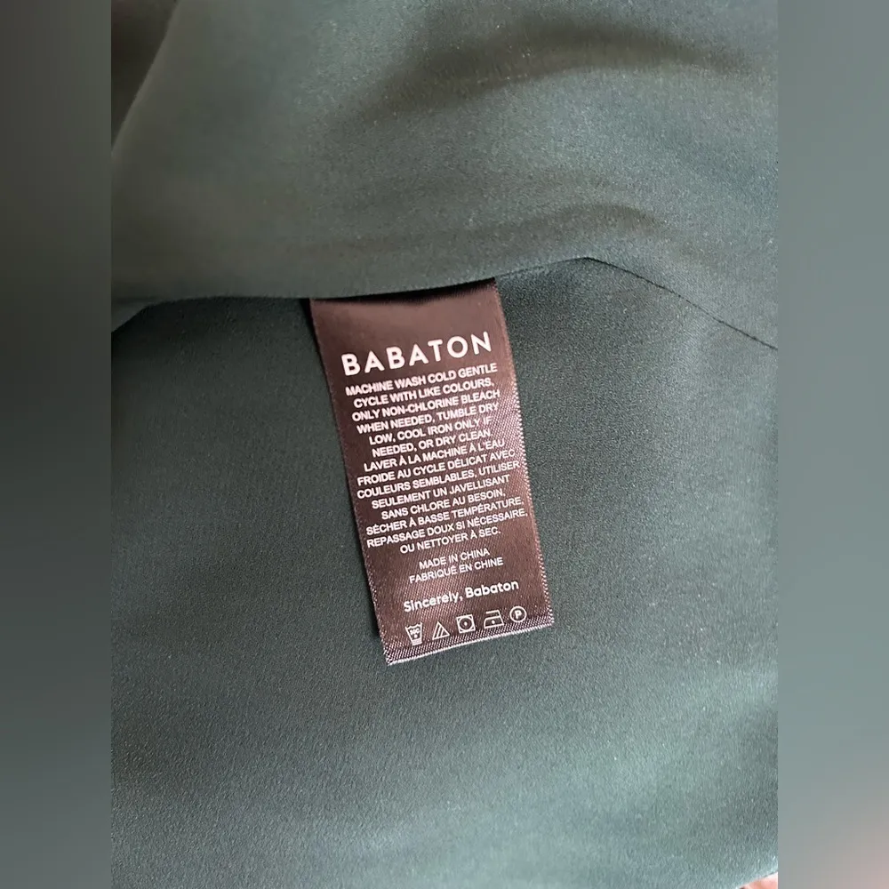 Aritzia BABATON Wallace wrap mini dress in forest green - Image 12