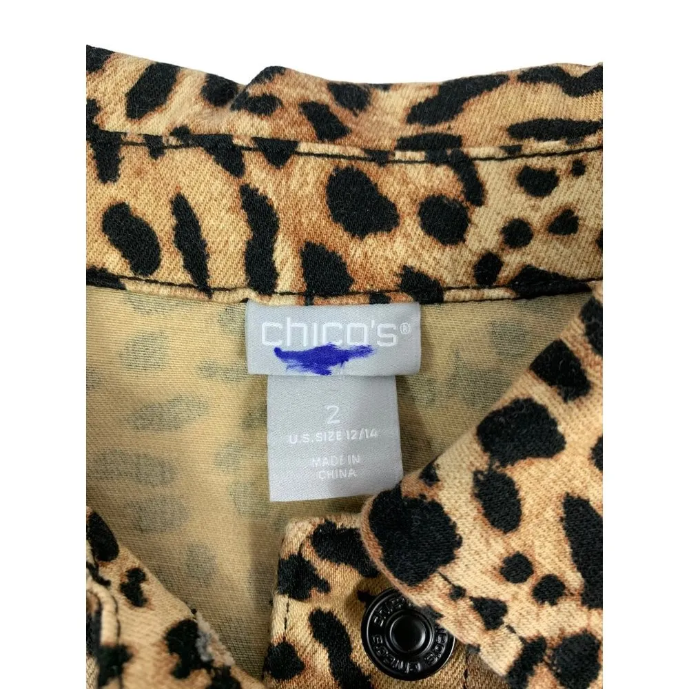 Chico's Women's Animal Print Short Jacket - Image 3