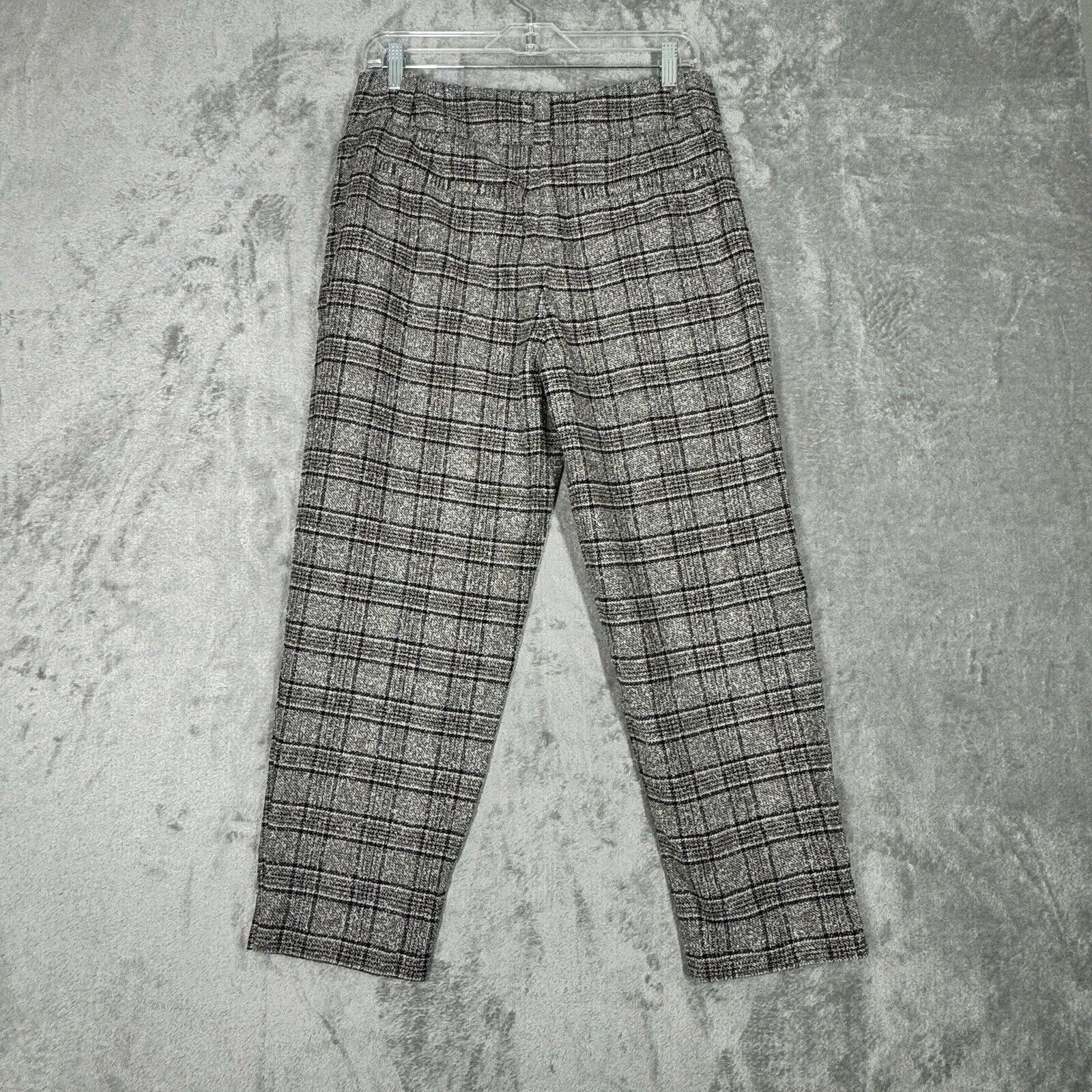 Reiss Pants Womens 6 Gray Black Arya Checkered Trouser‎ Italian Fabric Business - Image 3