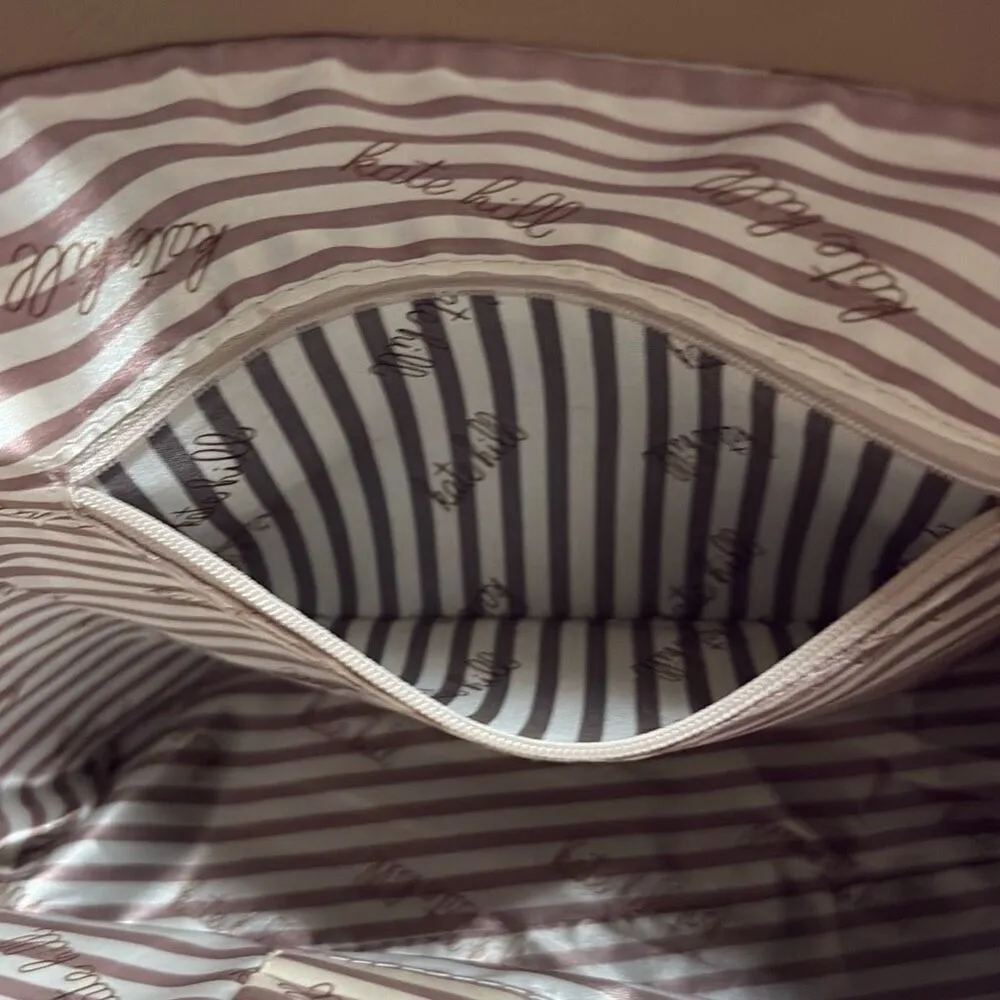 Kate Hill Brown Plaid Crossbody Shoulder Convertible Adjustable Handbag Purse - Image 10