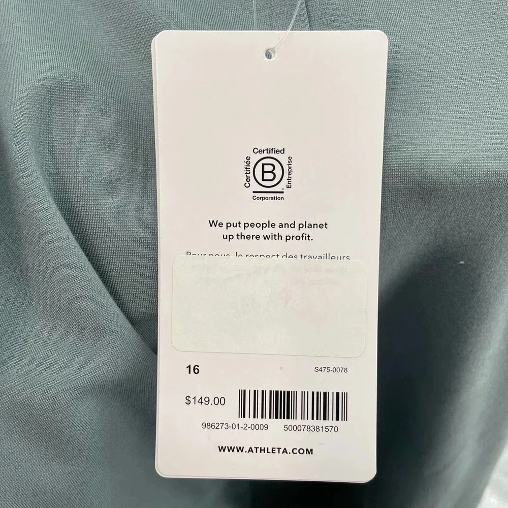 Athleta Eastbound Blazer‎ Minimalist Gray Sage Green Size 16 - Image 9