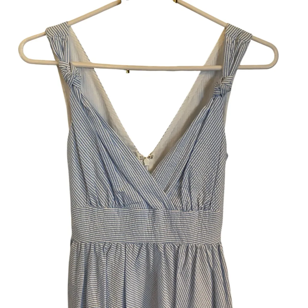 New Vineyard Vines Searsucker Ocean Breeze Dress Blue White Coastal preppy - Image 4