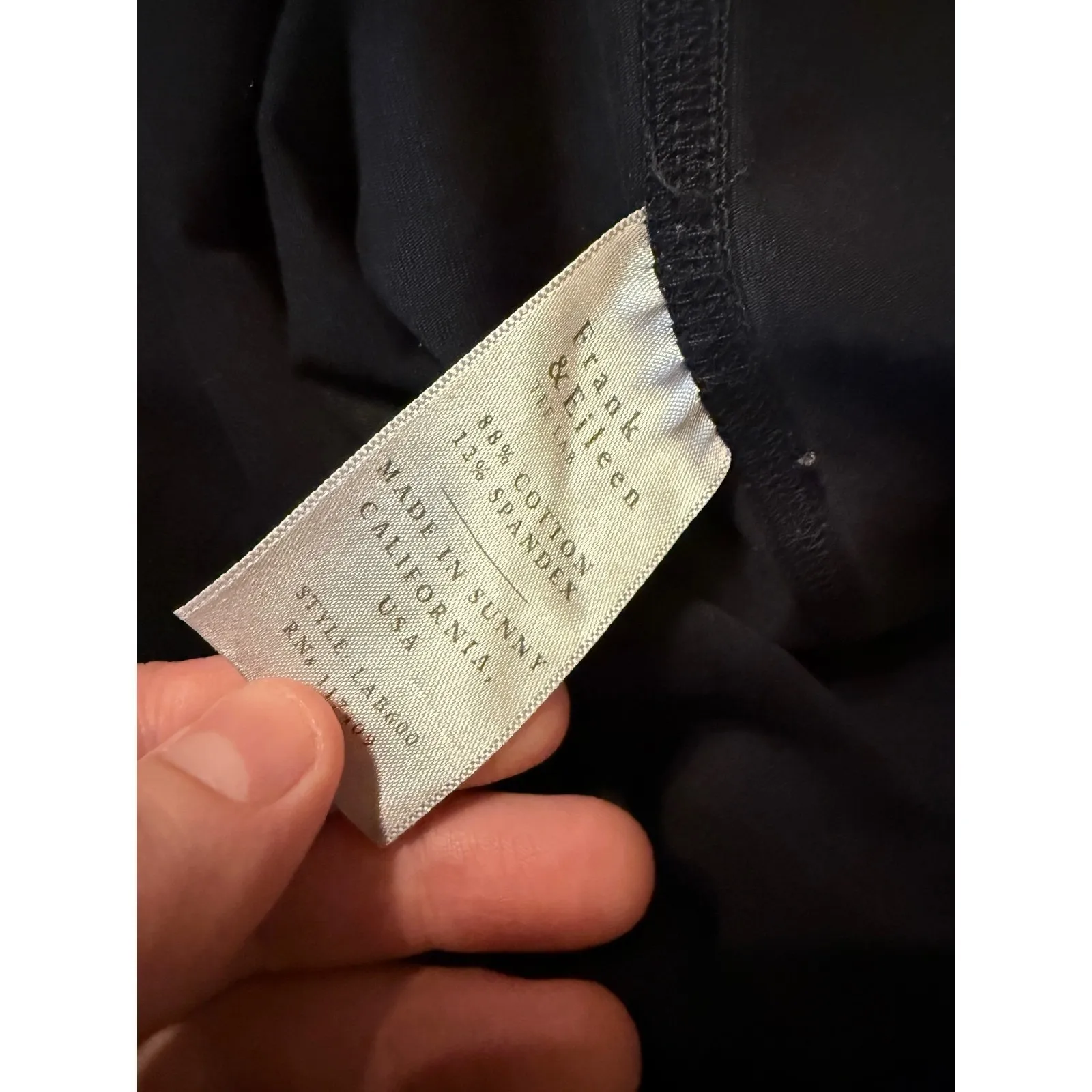 Frank & Eileen Murphy Cropped Trouser Pants Size Medium Navy Stretch Slim Fit - Image 7