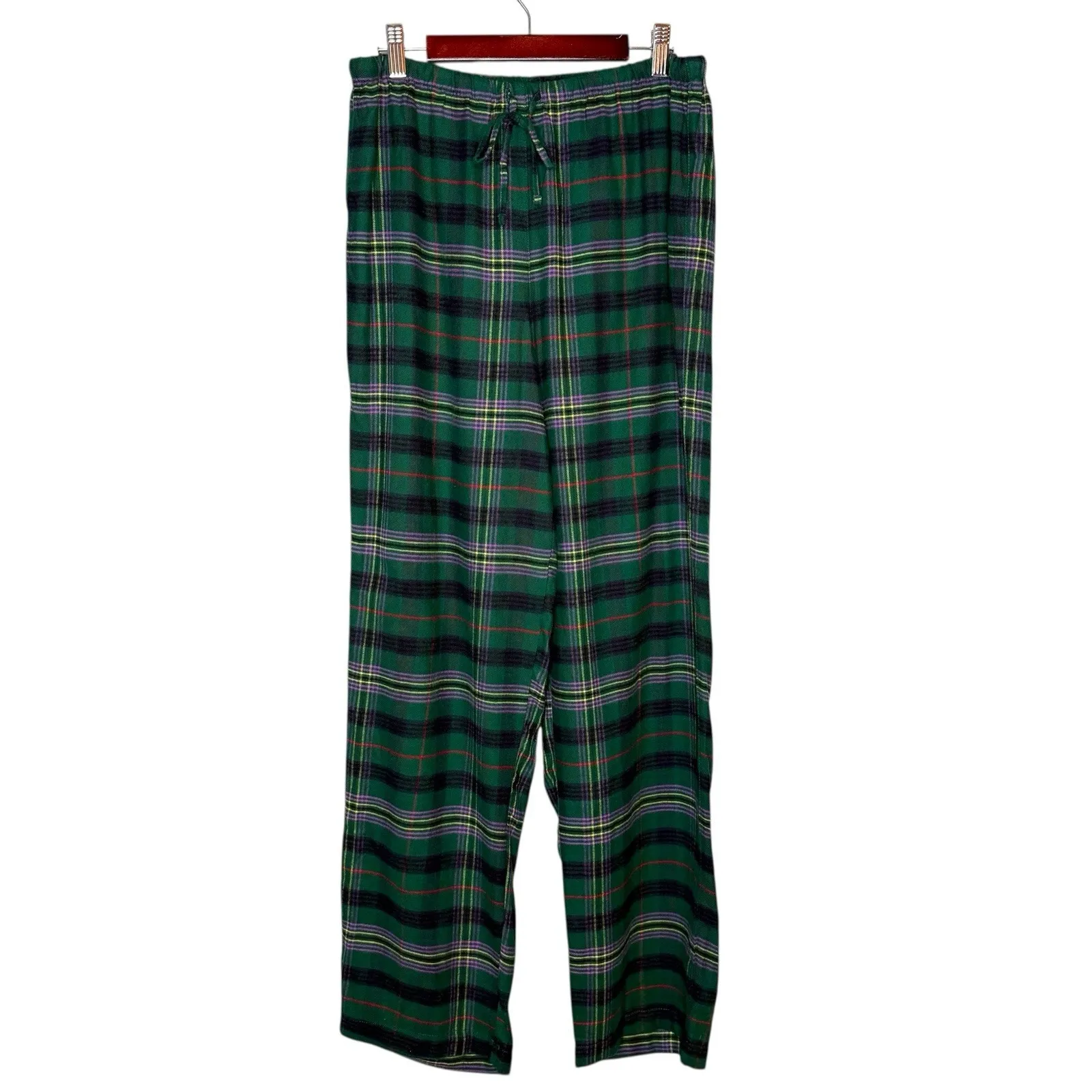 NWT LRL Ralph Lauren M Brushed Twill 2PC PJ Set Plaid Green Pajamas Black Label Size M - Image 7