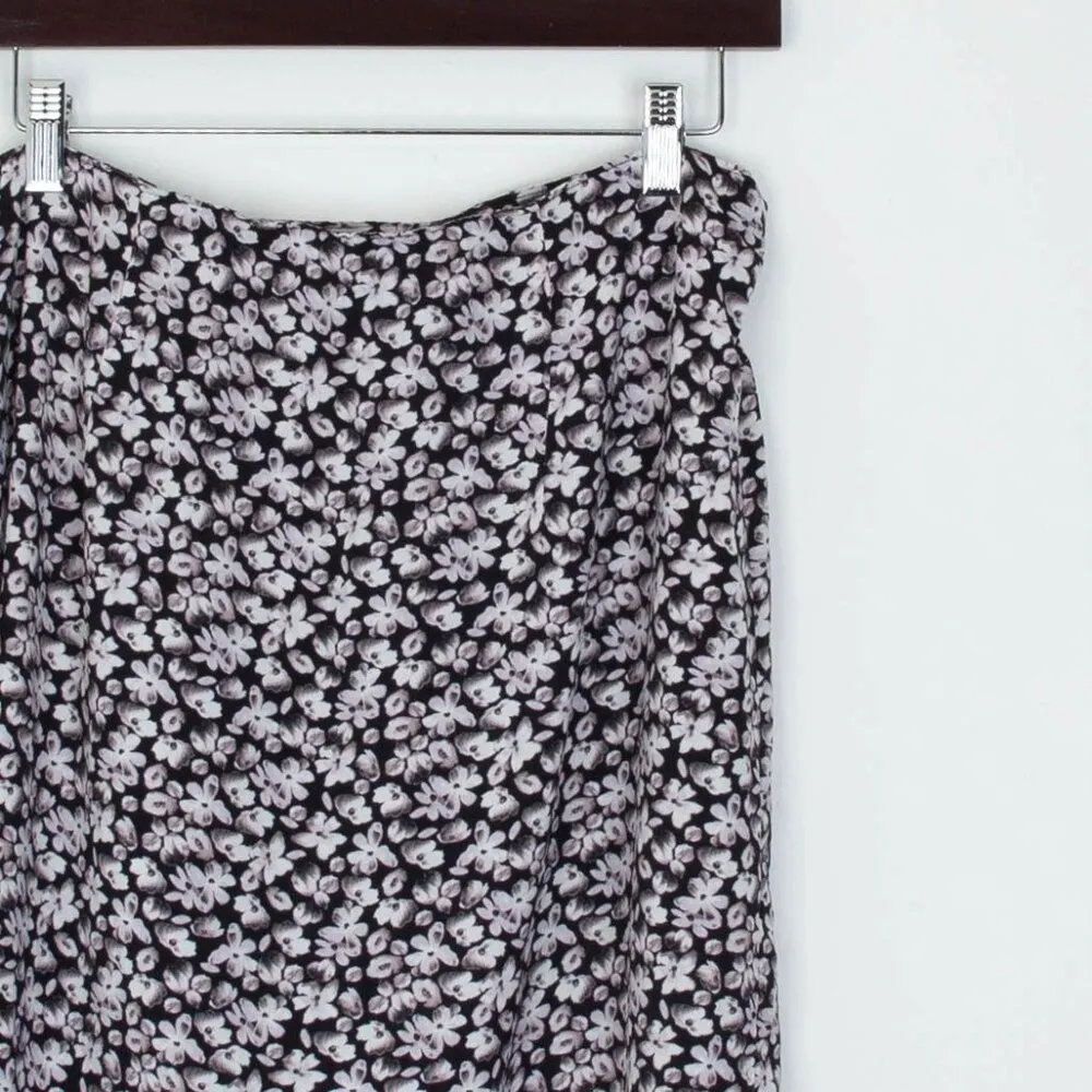 Abercrombie & Fitch Womens Floral Twist High Slit Midi Skirt Size L Dainty Fairy - Image 8