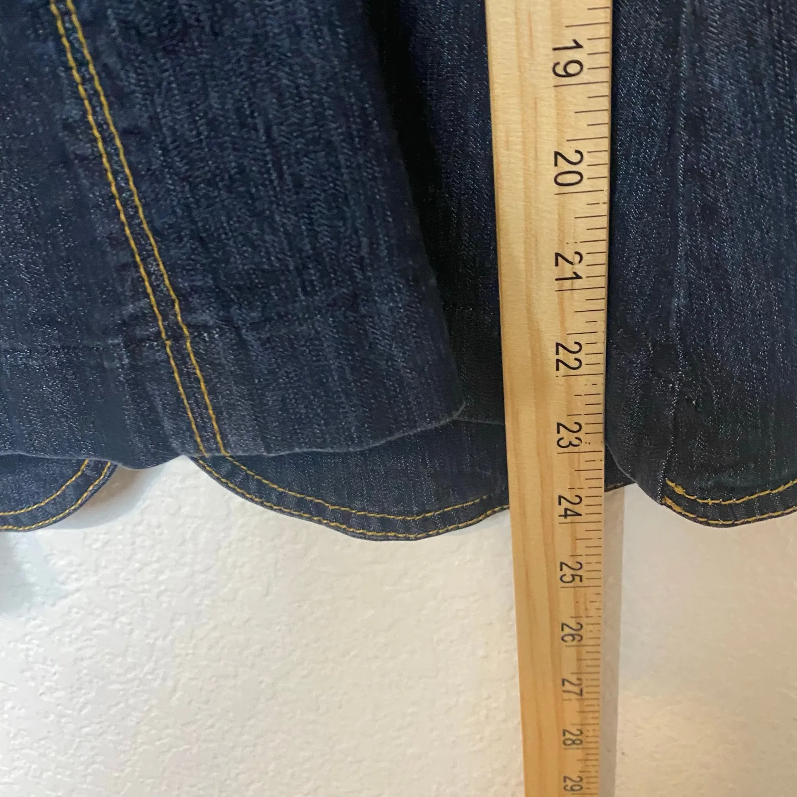 Bisou Bisou Y2K Denim Blazer Style Jacket Size Medium Dark Wash - Image 5