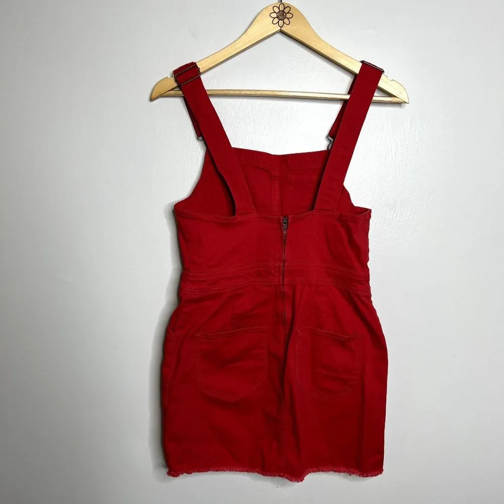 Dickies  Red Jean Overall Dress - Image 5