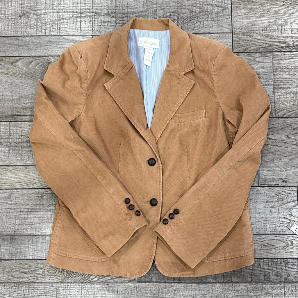 LONDONJEAN Fully Lined Tan Blazer/Jacket for Women Size 14 - Image 7