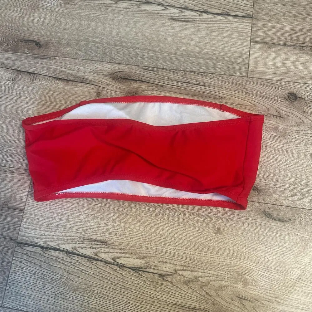Shein Red Tube Bikini Top - Image 2
