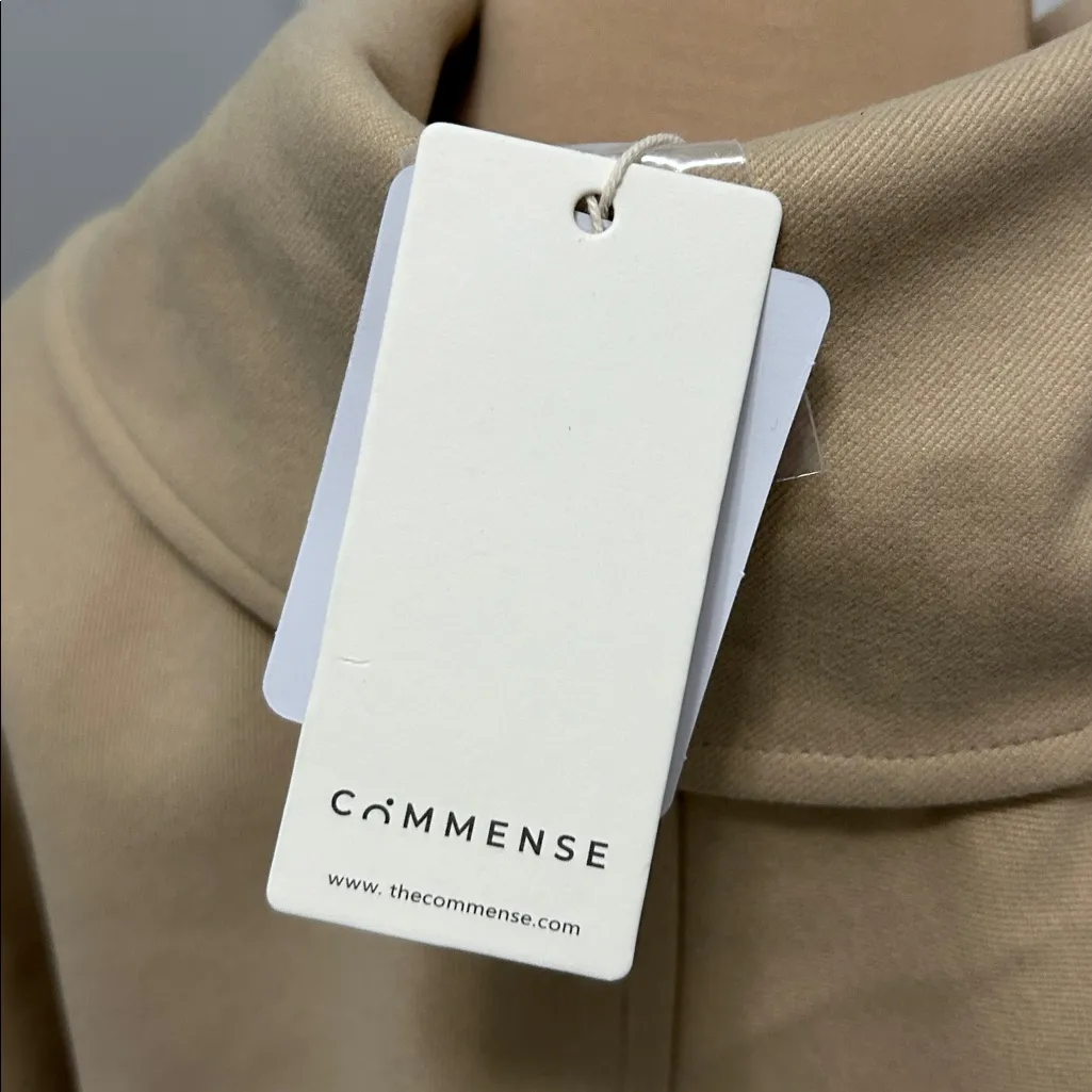Commense Oversized Pocket Button Coat Tan Size M - Image 10