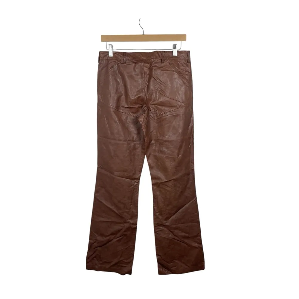 I.Am.Gia Women’s Carlina Faux Leather Wide Leg Pants Brown Size S - Image 8