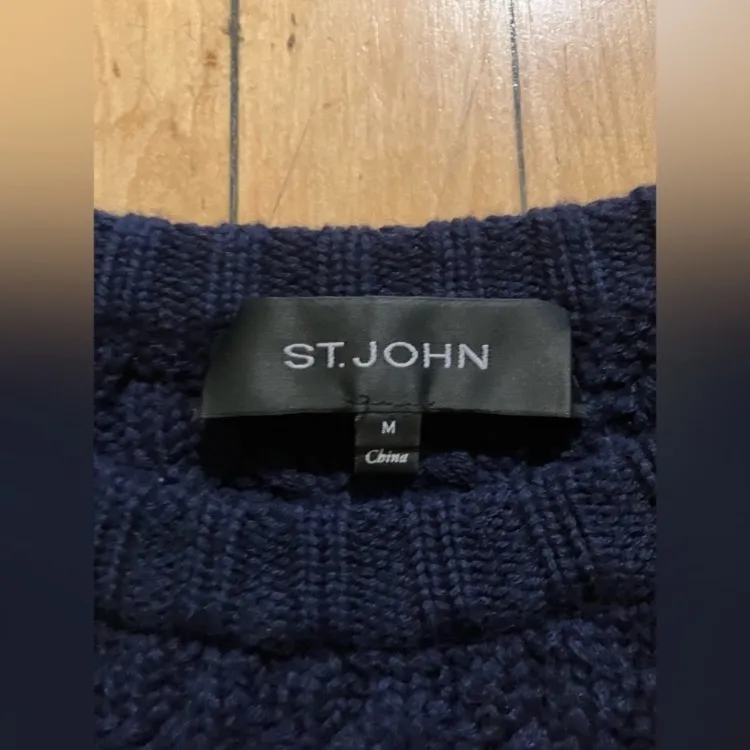 St. John Wool Cable Knit Sweater - Image 2