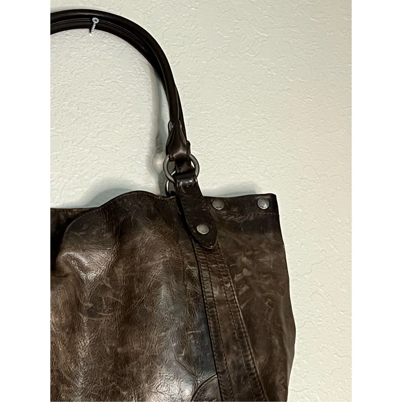 Frye MELISSA Shoulder Bag Cognac Distressed leather purse - Image 3
