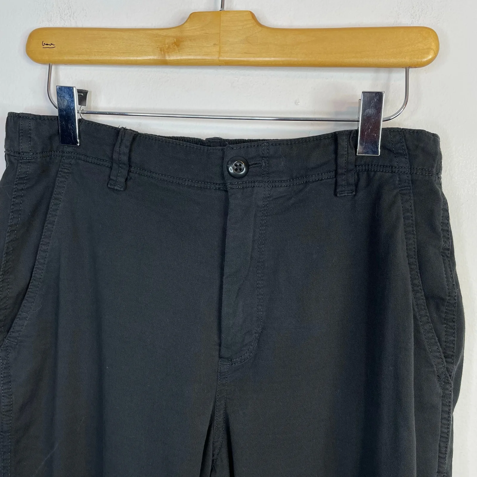 Gap Girlfriend Joggers Stretch Twill Lyocell Utility Ankle Pants Black Womens 6 - Image 3