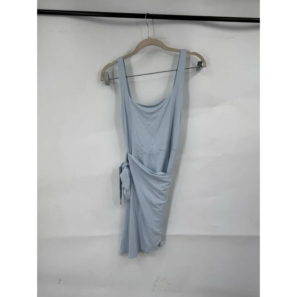 Wilfred Saturn Mini Wrap‎ Dress Women Small Light Blue Preppy Contemporary - Image 3