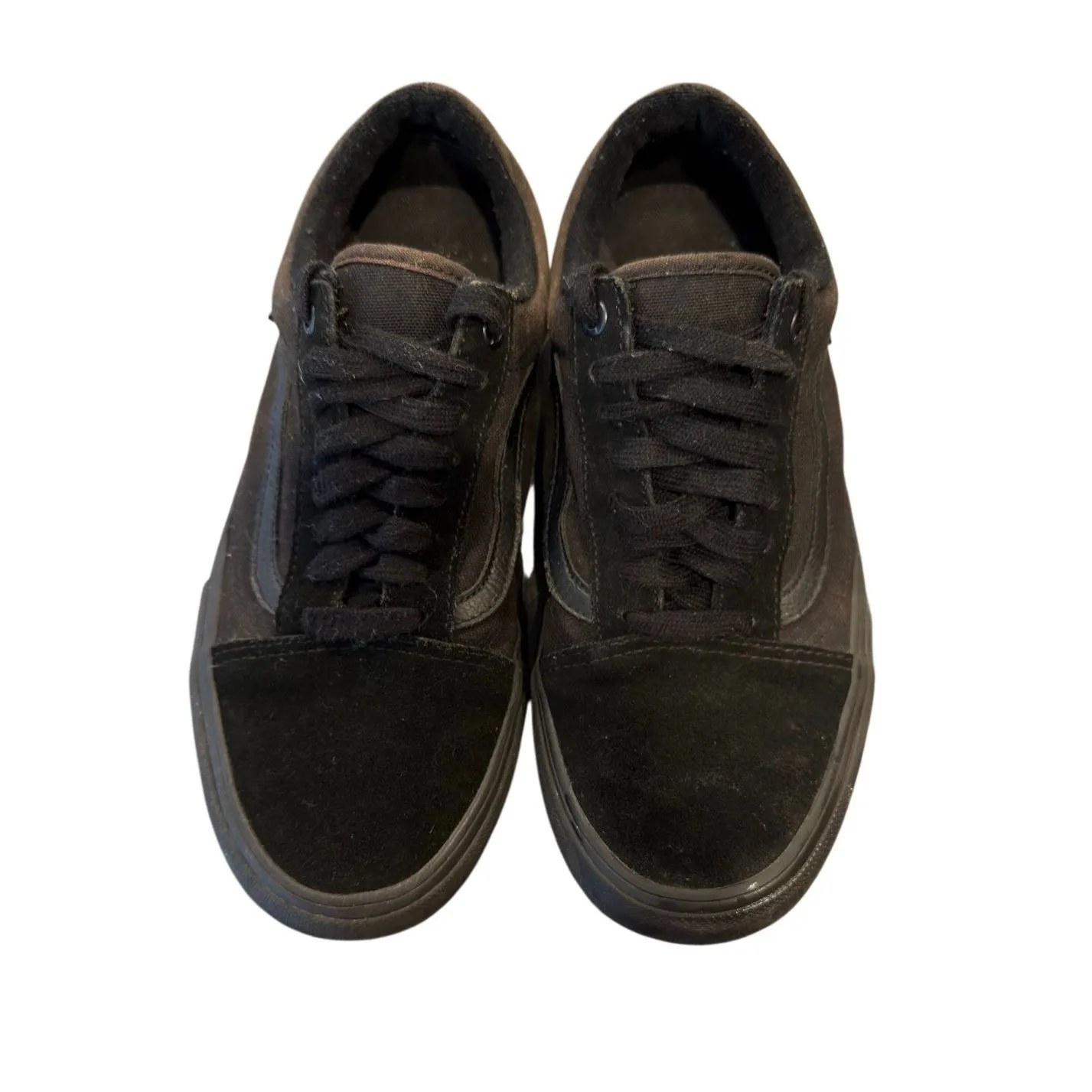 Vans Old Skool Black Canvas Suede Sneakers (Unisex) - Image 3