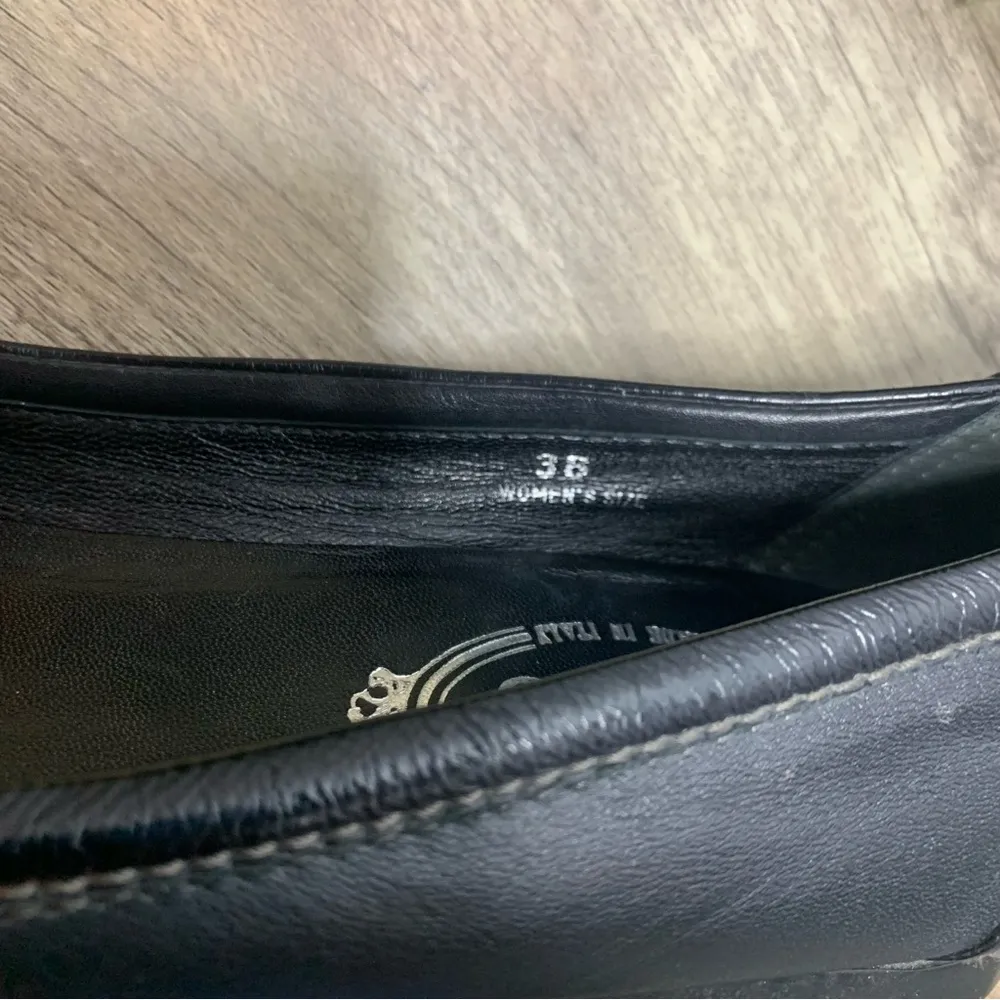 Tod's Black Patent Leather And Suede Lace up Loafers Size 38 - Image 8