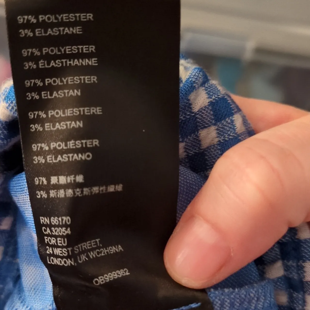 Urban Outfitters Gingham Kick Blue Pants Size Small - Image 5