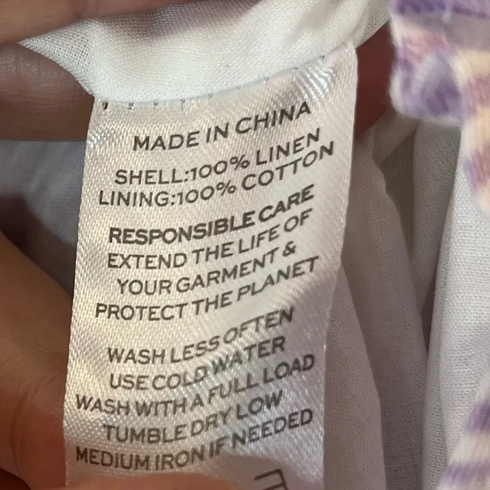 Hill House Skirt The Paz Skirt Linen in Lilac Stripe Sz L NWT Pastel Preppy - Image 11