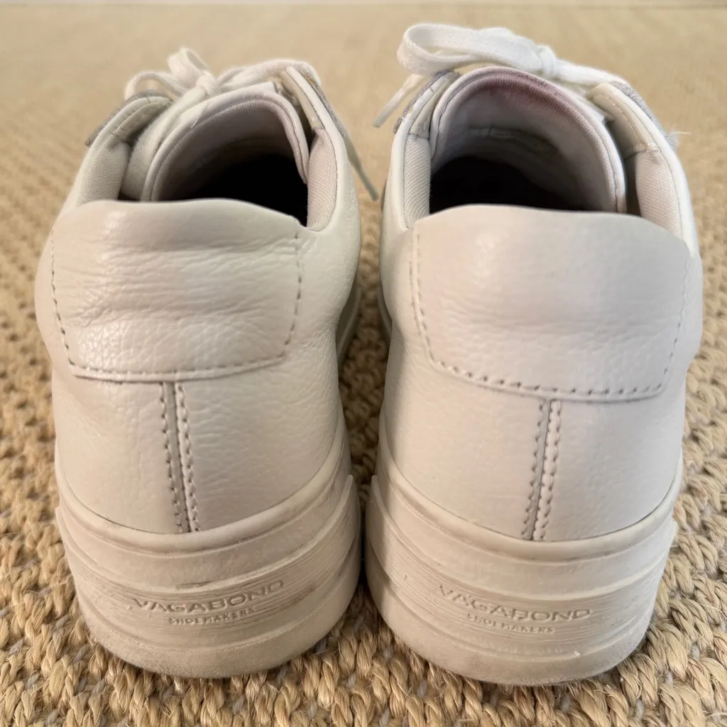 Vagabond Judy White Leather Platform Lace-Up Sneakers Size 8 US / 38 EU - Image 8