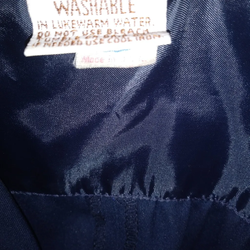 Lilli Ann 12 Vintage Navy Pullover Coat Dress Blue Size L - Image 3