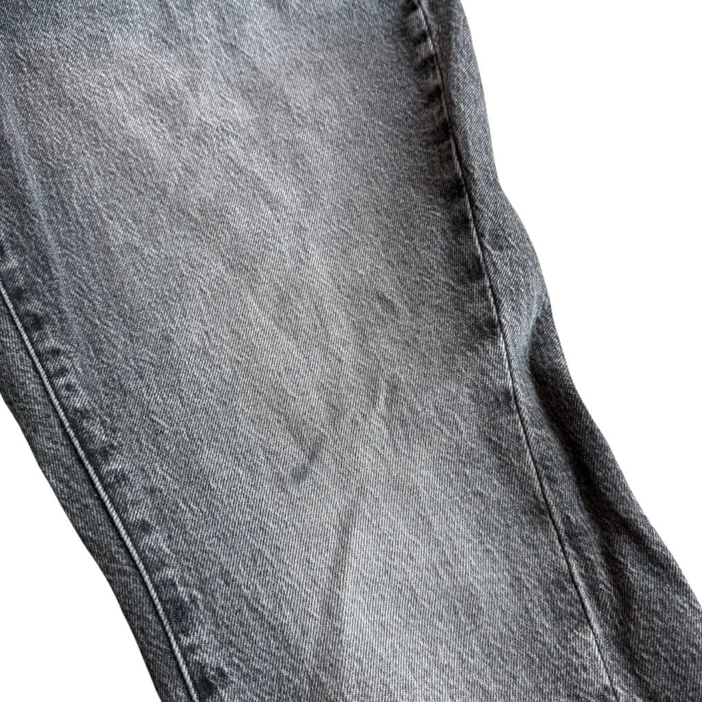 Good American Size 10/30 Curvy Twist Straight Leg Jeans‎ Washed Black Split Hem - Image 13