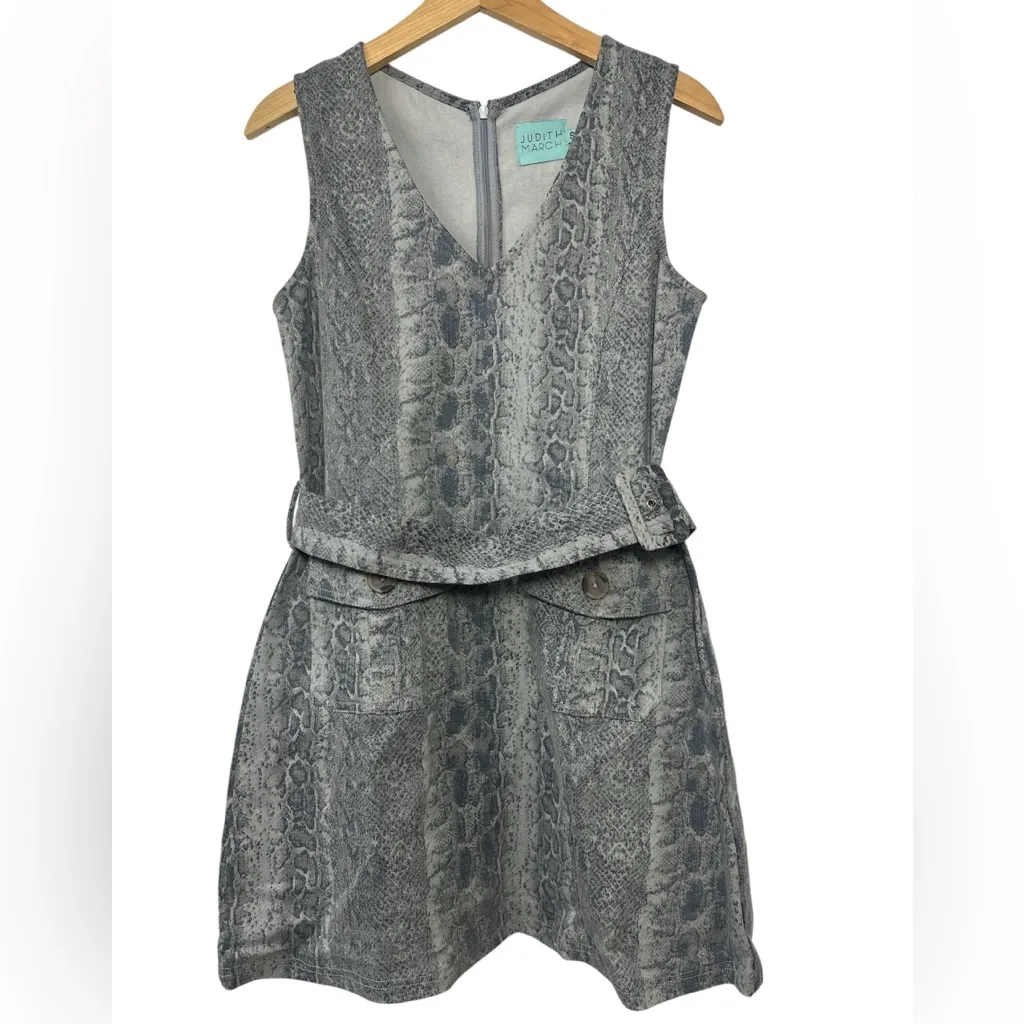Judith March Gray Snakeprint Sleeveless Dress - Image 2