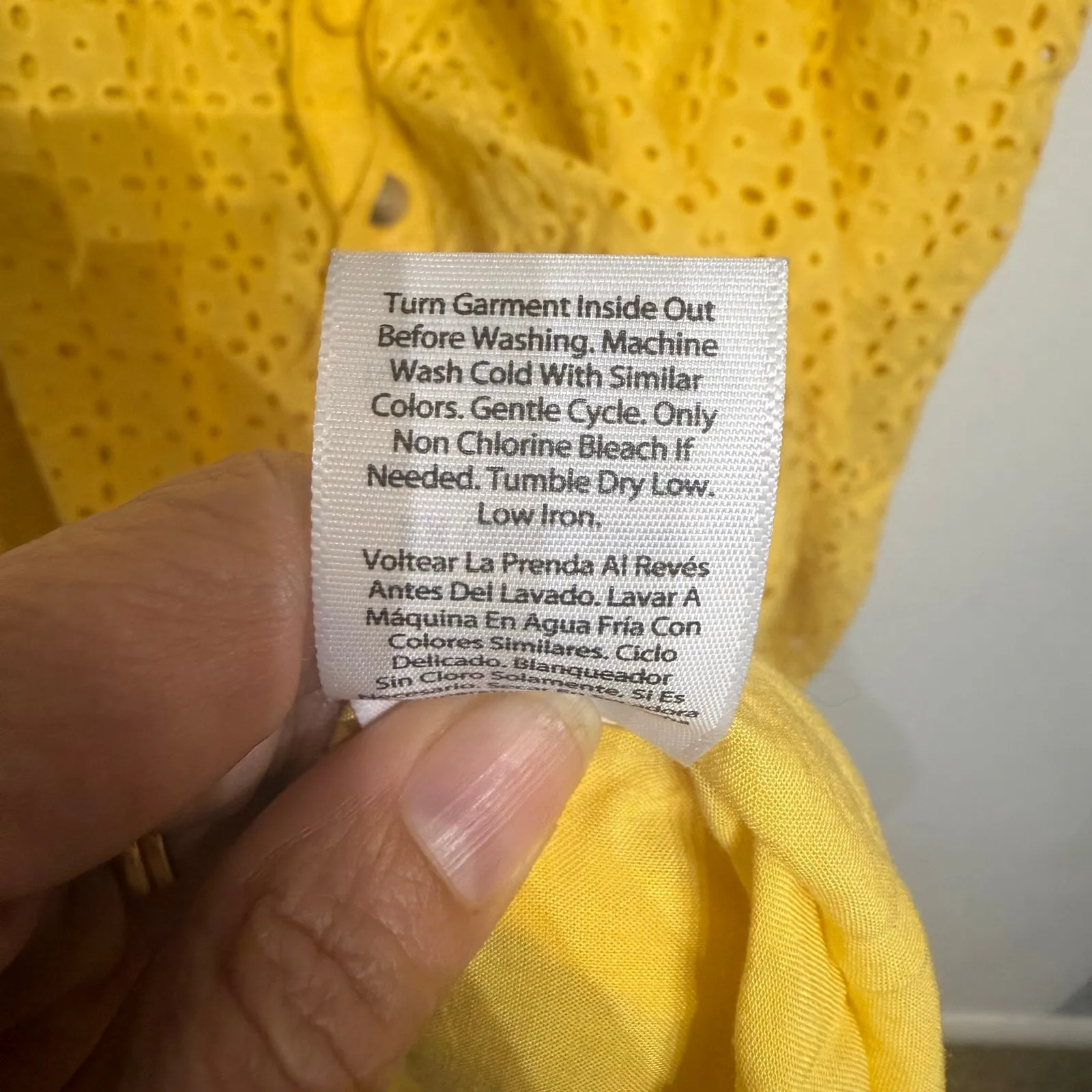 Terra & Sky Lunar Yellow Flutter Sleeves Midi Shirt Dress Sz 2X - Image 7