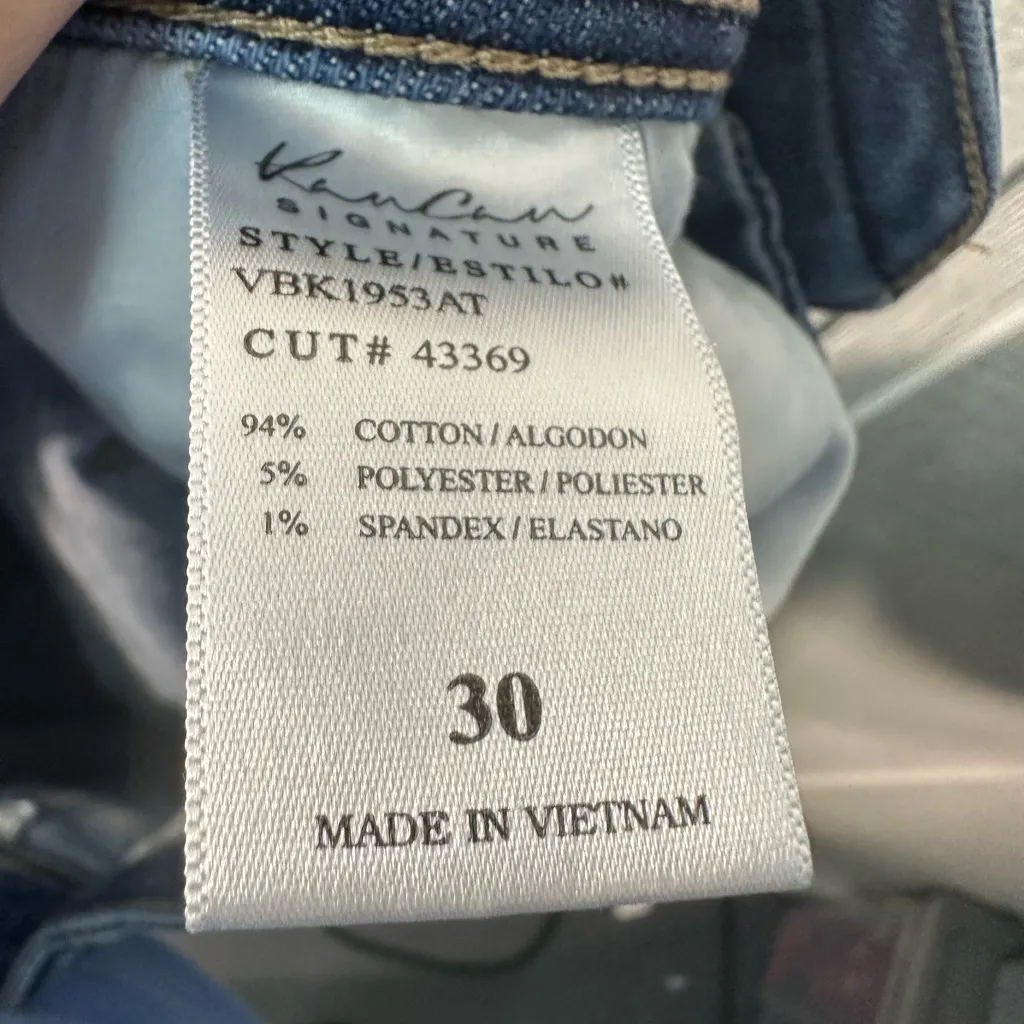 KanCan Curvy Ultra High Rise Skinny Ankle Button Fly Distressed Jeans SZ 30 EUC - Image 8