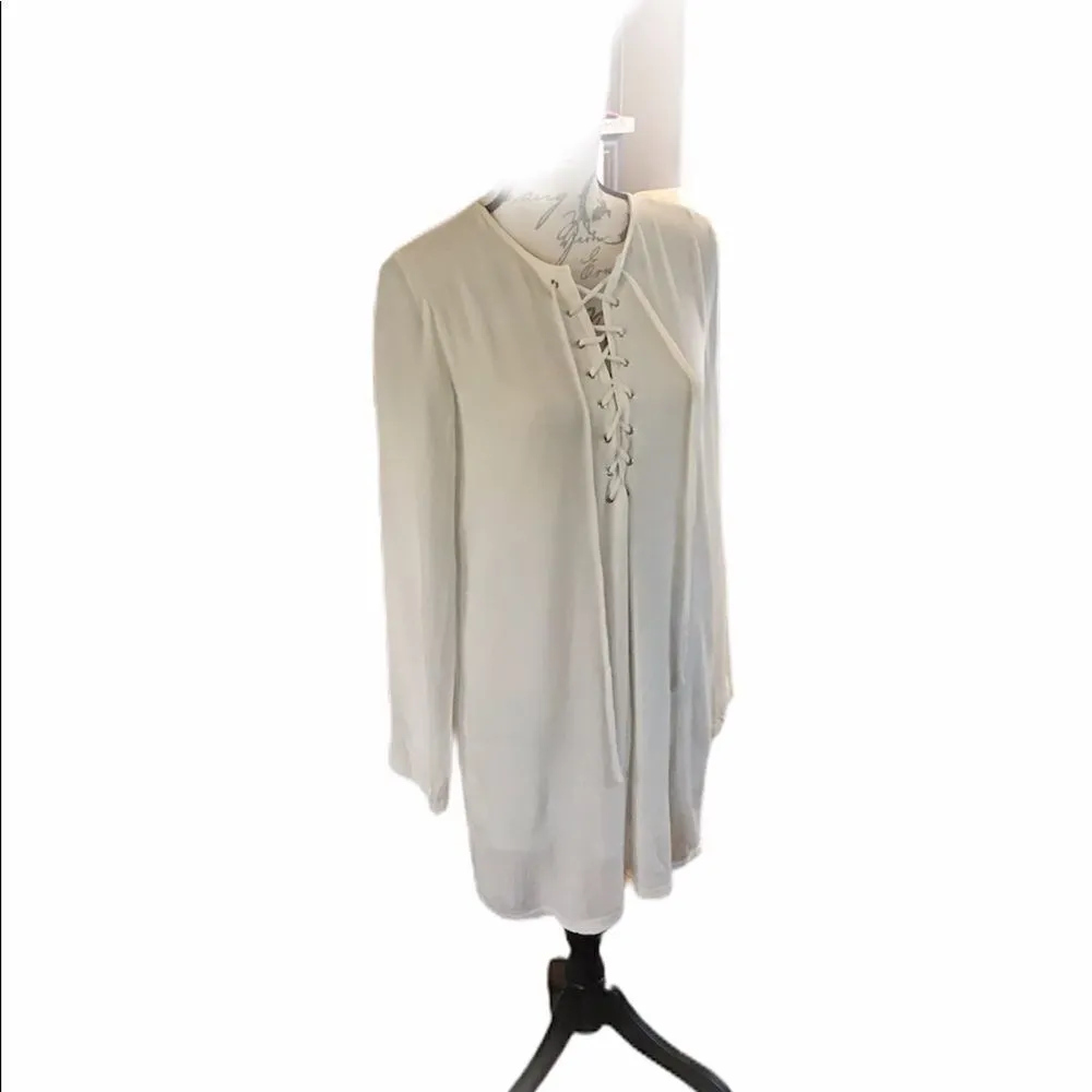 Forever 21 White Dress Blouse Size Small - Image 9