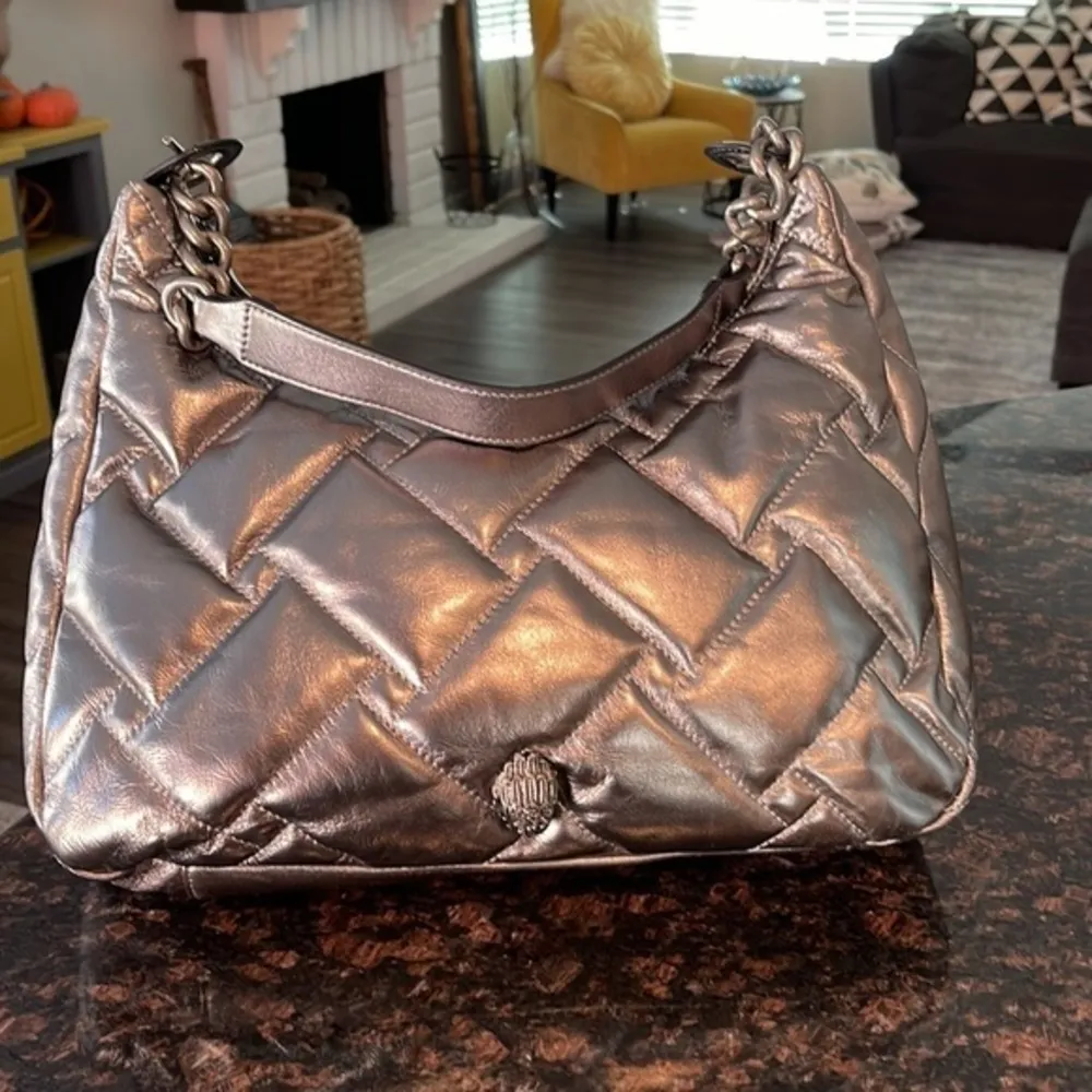 Kurt Geiger Kensington gunmetal quilted hobo bag - Image 2