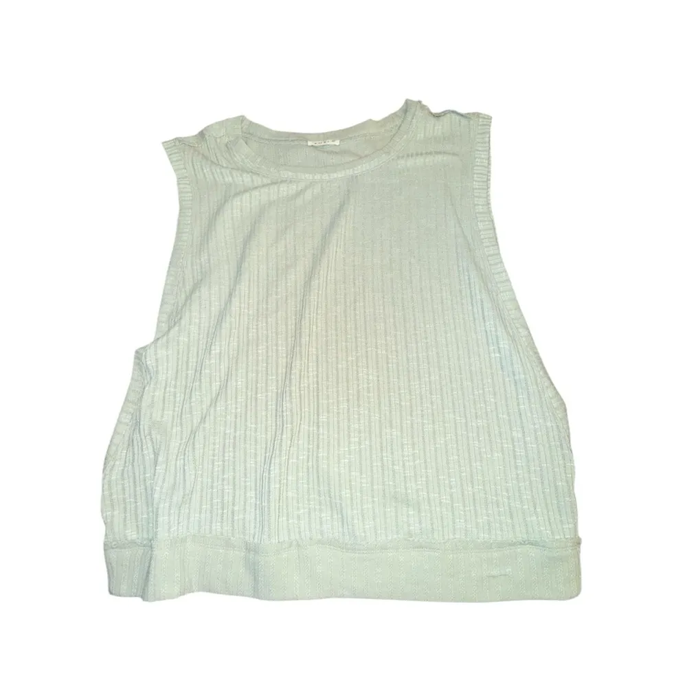 Kori Ribbed Mint Open Sides Tank Top - Image 2