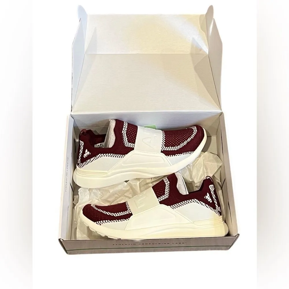 APL Women's Techloom Bliss Shoes in Ivory/Burgundy - Image 4