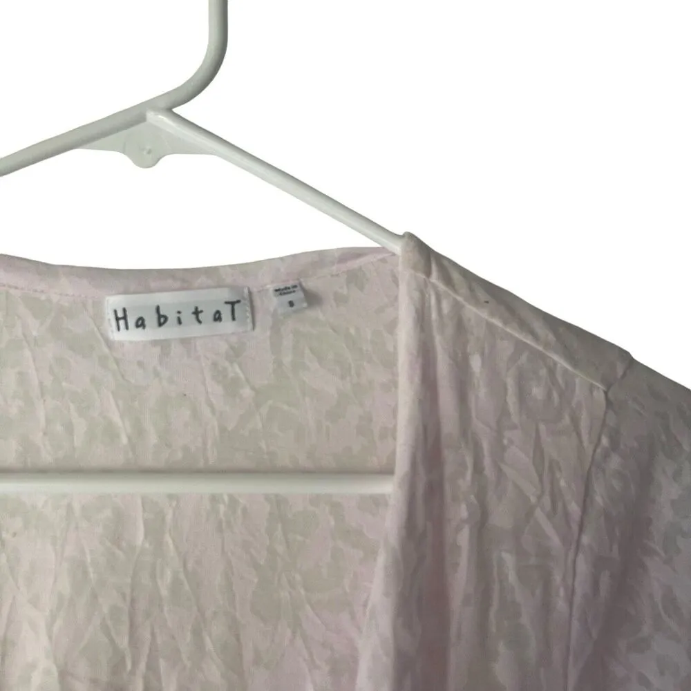 Habitat Womens Size Small Light Pink Sheer Feminine Coquette Open Front Cardigan - Image 4