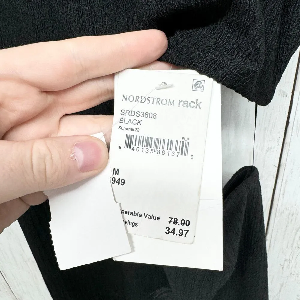 Sophie Rue Dress Women Size M Asymmetrical Sleeveless Black Cut-out Mini NWT - Image 3