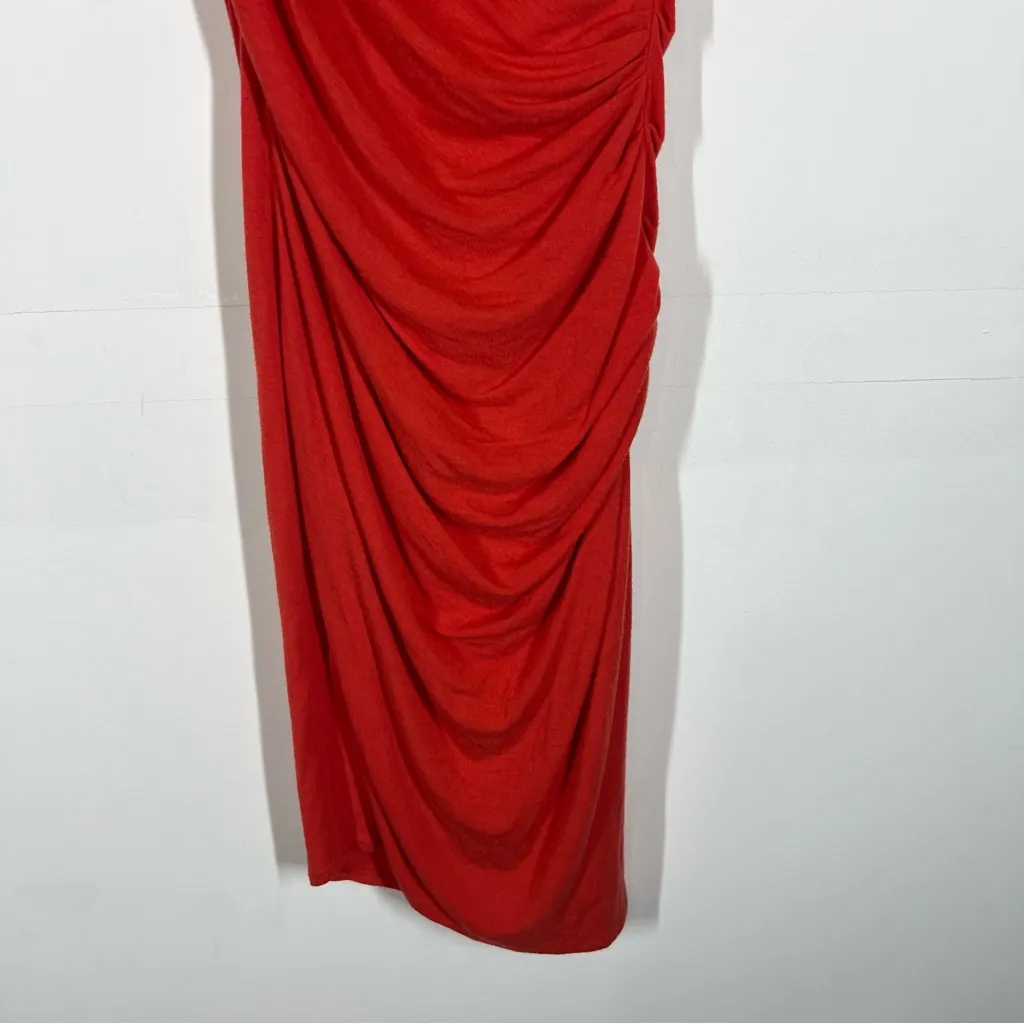 Helmut Lang Ruched Jersey Dress Size Small - Image 7