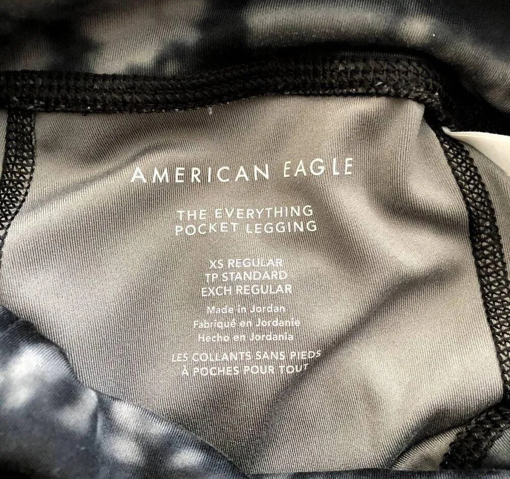 NWOT American Eagle Marble Patterned Pocket Leggings, Size extra small, XS - Image 4