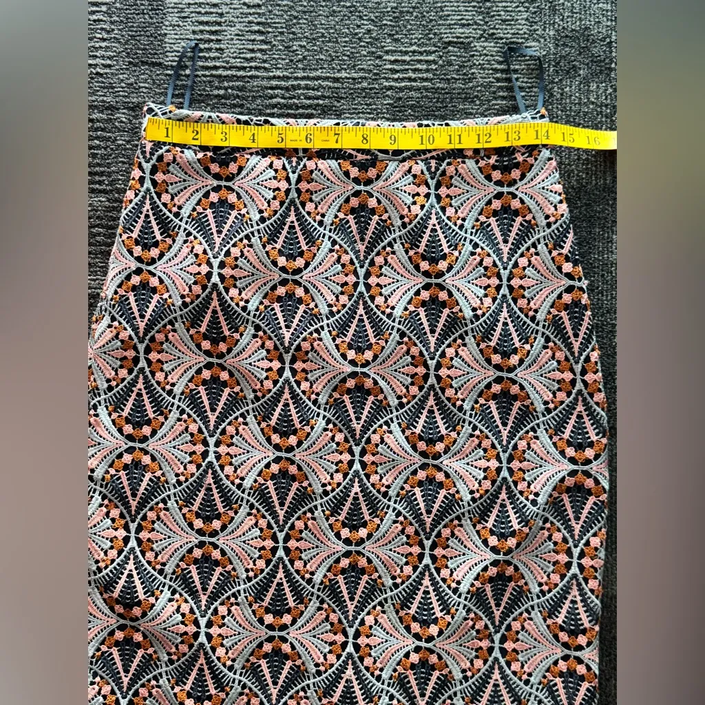 Moulinette Soeurs Anthropologie Embroidered Lace Skirt Women’s SIZE 4 - Image 9