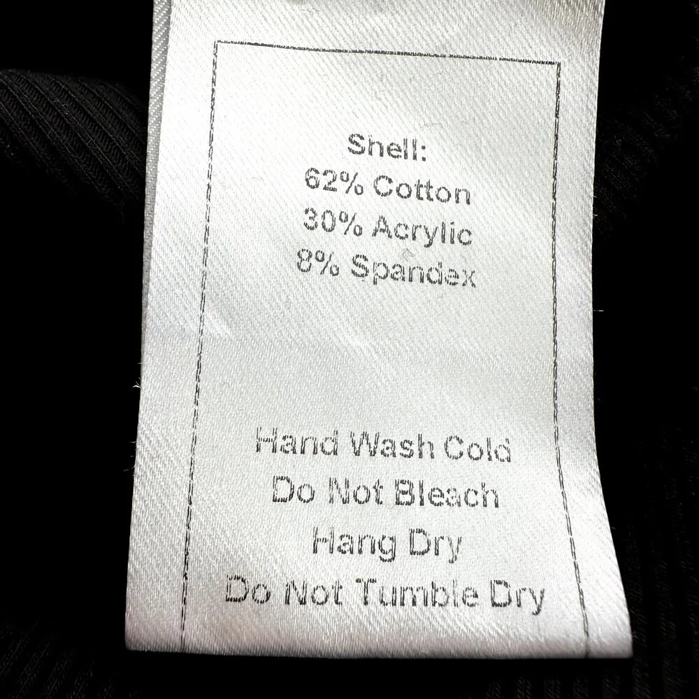 Modern Citizen Maxi Dress Mock Neck Ribbed Slit Stretch Knit Black Small - Image 3