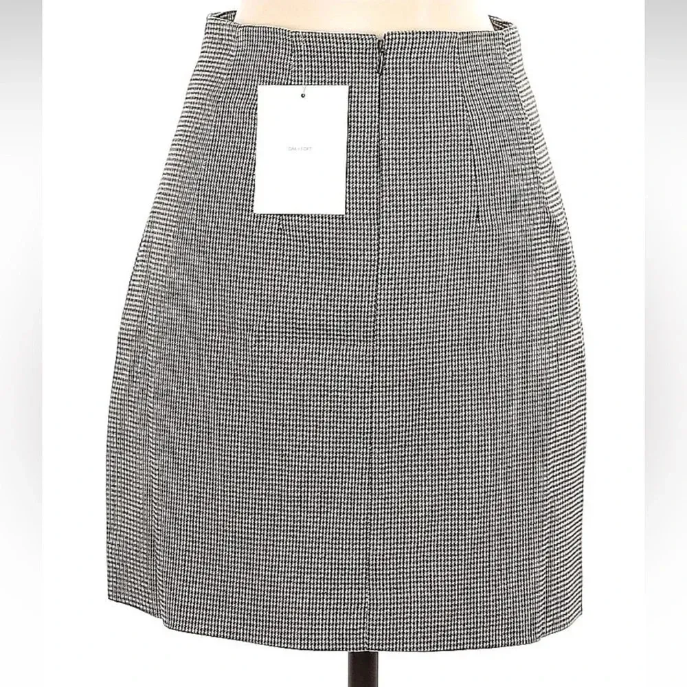 Oak + Fort Classic Career Grey Plaid Pencil Skirt Women’s Size 2 XS NWT Gray - Image 2