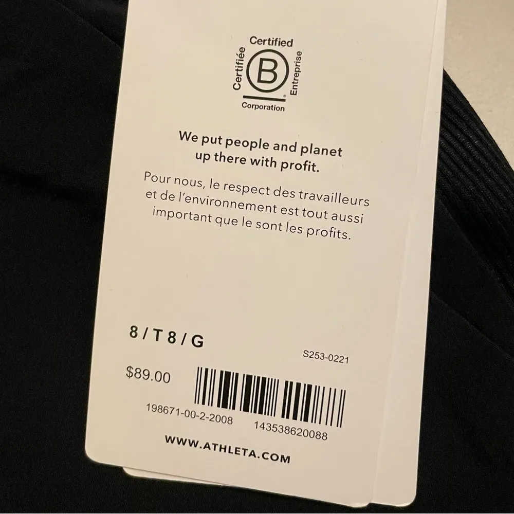 NWT Athleta Brooklyn Ankle Pants Size 8 Black Back & Front Pockets - Image 4