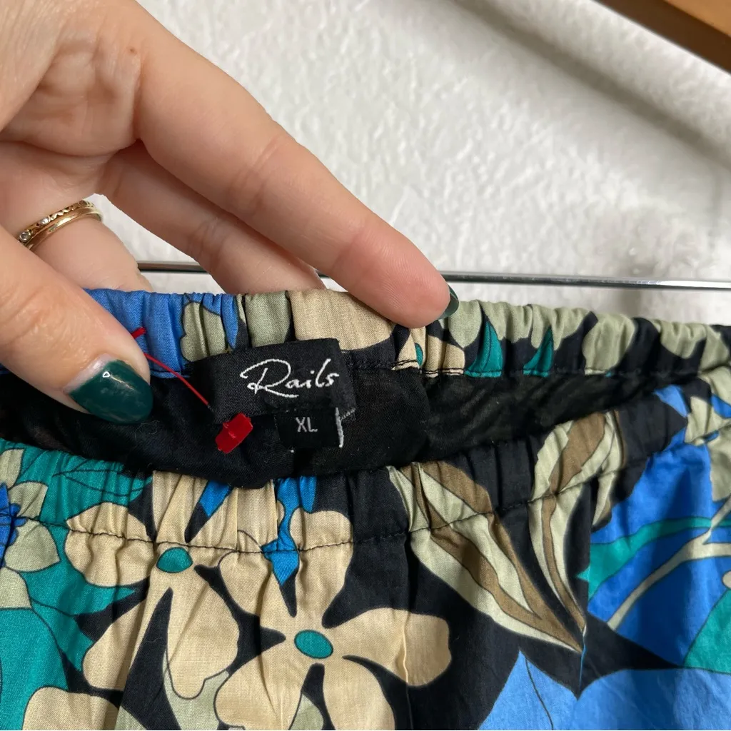 Rails Blue Floral Maxi Skirt Beach Size Extra Large - Image 5