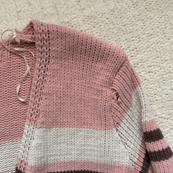 A Beautiful Soul Atlar’d State Striped Chenille Open Long Cardigan Knit 2XL/3XL - Image 4