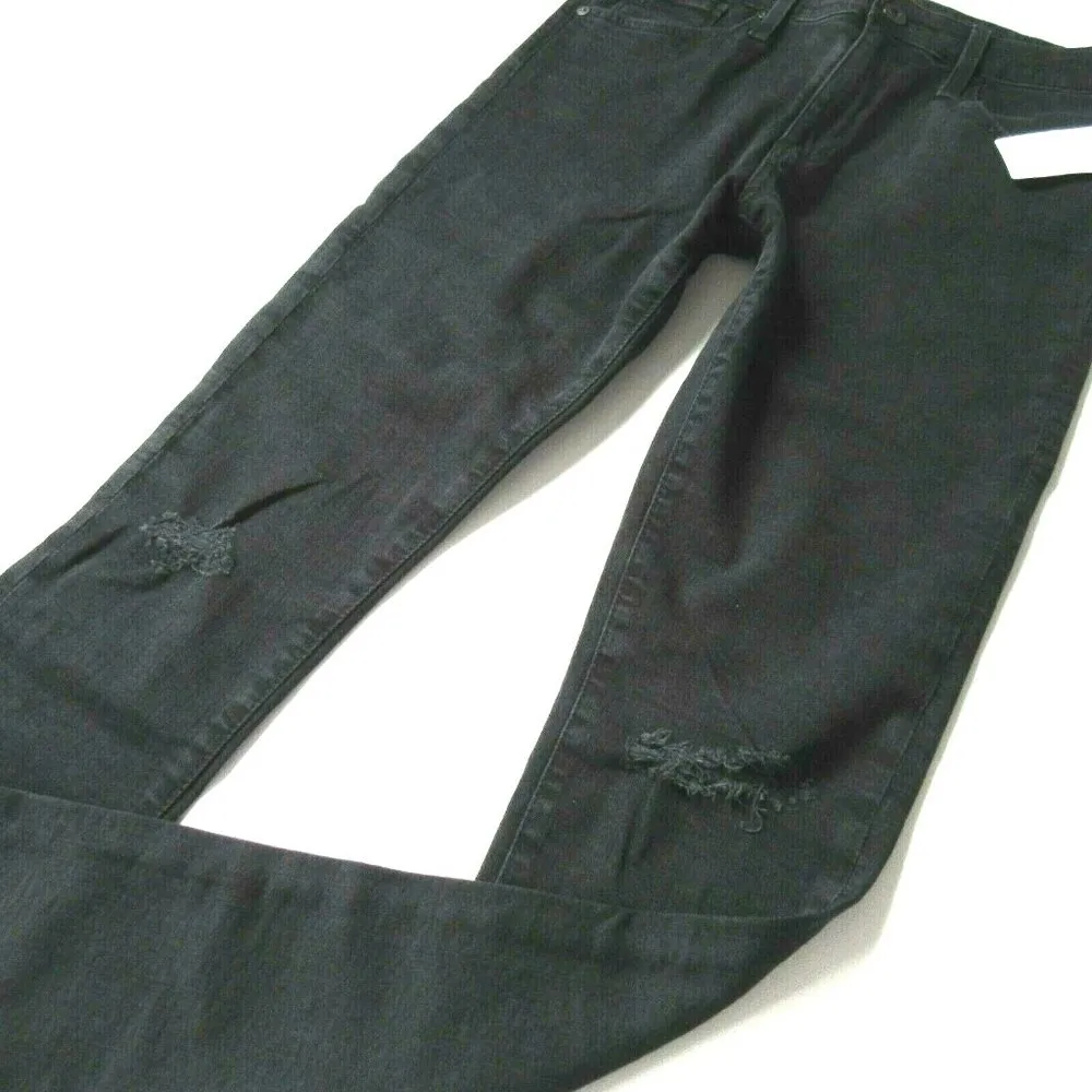 NWT AG Adriano Goldschmied Farrah in Altered Black Destructed Skinny Jeans 26 - Image 3