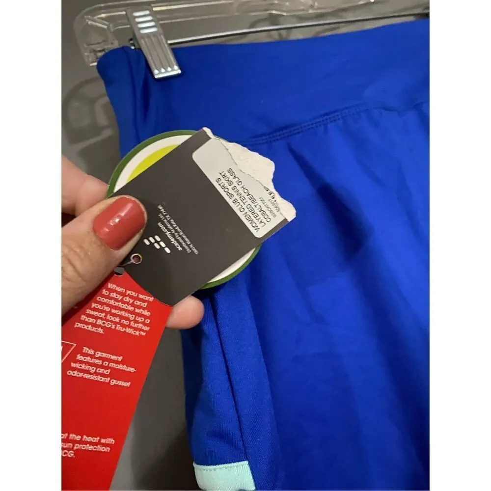 Bcg  Cobalt Beach Glass Club Sports Layered Tennis Skirt Small NWT - Image 4