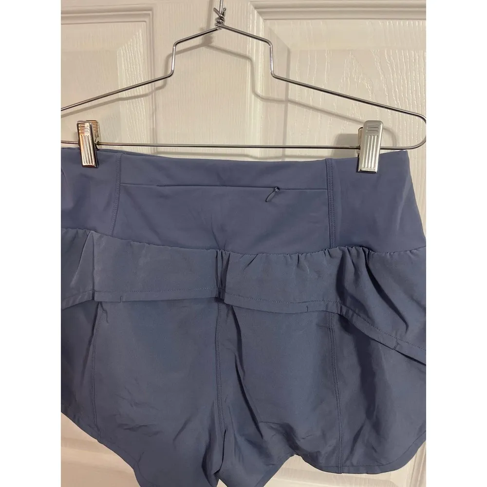 THE GYM PEOPLE High Waisted Running Shorts Ink Blue Size L New With Tag Size L - Image 9