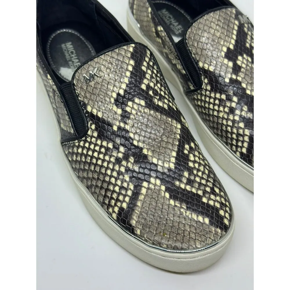 Michael Kors Women Snakeskin Embossed Loafers Shoes Size 6.5 Slip On - Image 3